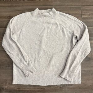 J.Crew Womens Medium Cream Wool Alpaca Blend Crewneck Sweater